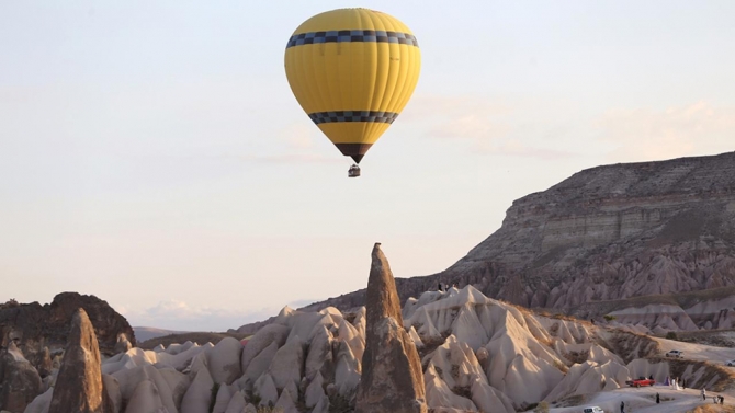 Kapadokya'da 9 ayda 508 bin 181 turist bölgeyi gökyüzünden izledi