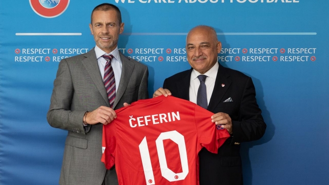 TFF Başkanı Büyükekşi'den UEFA Başkanı Ceferin'e ziyaret