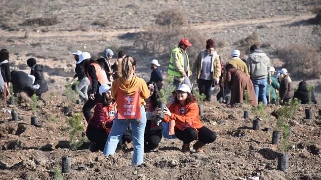 Fidanlar toprakla buluşturuldu