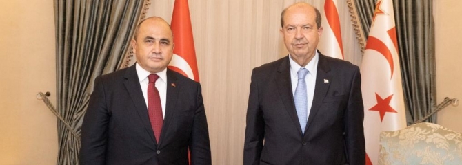 Cumhurbaşkanı Tatar, görev süresi dolan TC Lefkoşa Büyükelçisi Başçeri’yi kabul etti:Birikiminiz bizim için değerli…Temennim,KKTC’ye katkınızın sürebilmesi”