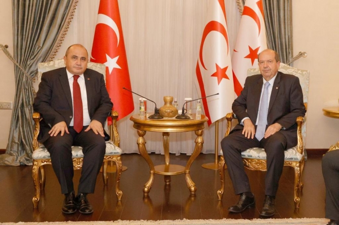Cumhurbaşkanı Tatar, görev süresi dolan TC Lefkoşa Büyükelçisi Başçeri’yi kabul etti:Birikiminiz bizim için değerli…Temennim,KKTC’ye katkınızın sürebilmesi”