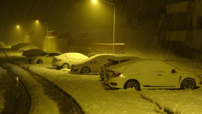 Yüksekova'da kar yağışı etkili oldu