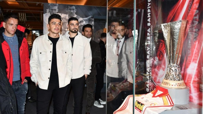 Konyasporlu futbolcular Şut ve Gol: Türk Futbol Tarihi Sergisi'ni gezdi