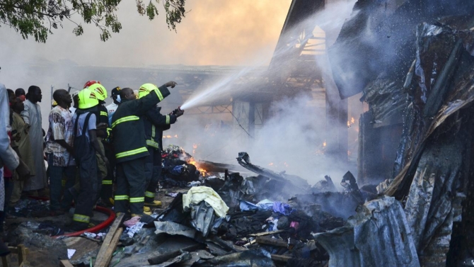 Nijerya'da bir pazarda yangın çıktı