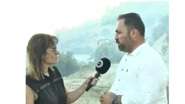 Yangında 900 dönümlük arazi zarar gördü