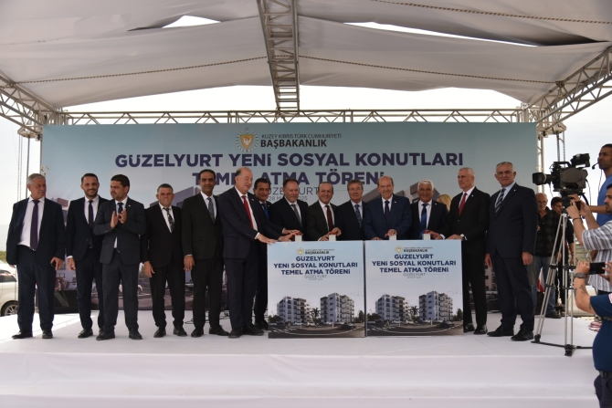 Güzelyurt Yeni Sosyal Konutları’nın temeli atıldı… İki bloktan oluşacak 35 daire yapılacak