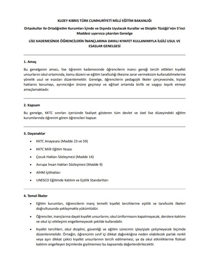 Milli Eğitim Bakanlığı, Disiplin Tüzüğü ile ilgili genelgenin öğretmen sendikaları ile okullara gönderildiğini açıkladı
