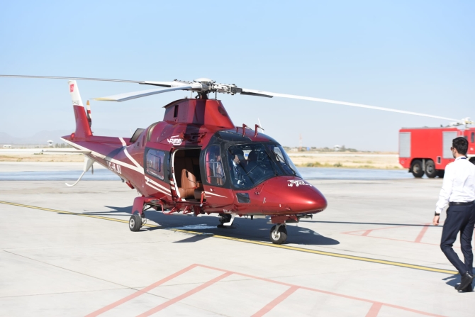 Taksi helikopter seferlerinin ilki gerçekleşti
