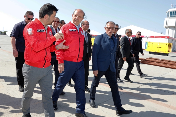 Cumhurbaşkanı Tatar, TEKNOFEST’in yapılacağı alanda incelemelerde bulundu