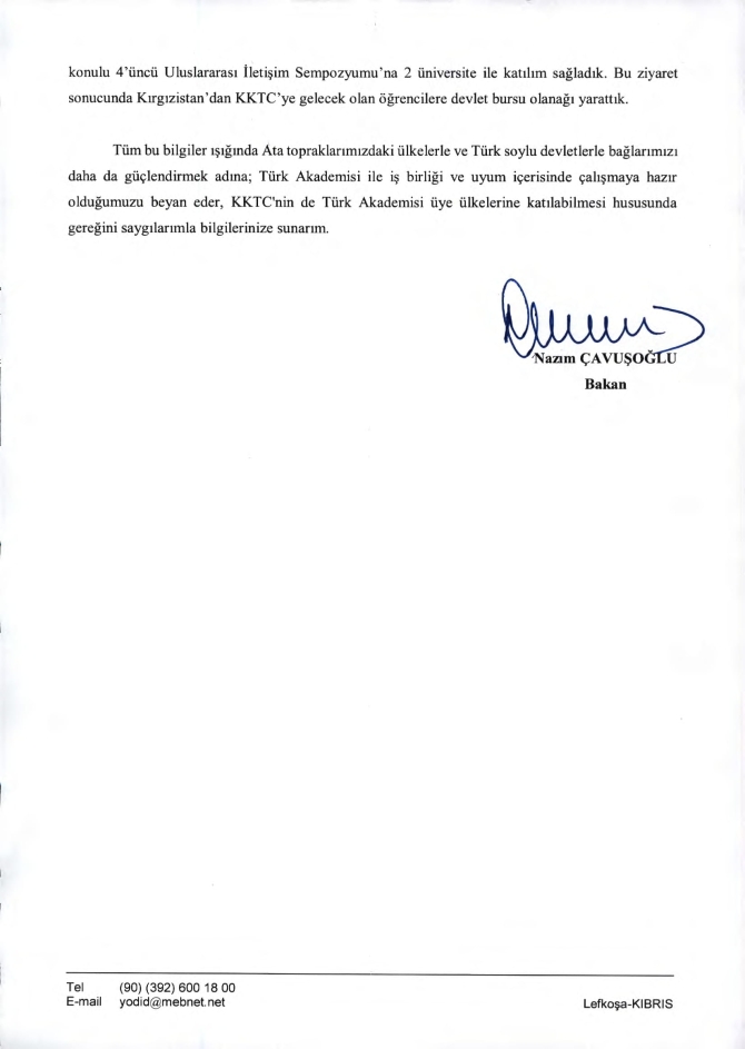 KKTC; Türk Devletleri Teşkilatı Türk Akademisi’ne gözlemci üye olarak kabul edildi