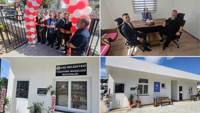 Lapta Tınaztepe Muhtarlık Binası, Genç Lapta Avcılık ve Atıcılık Derneği Binası ve Sercan Aydındağ Parkı düzenlenen törenle Başbakan tarafından açıldı