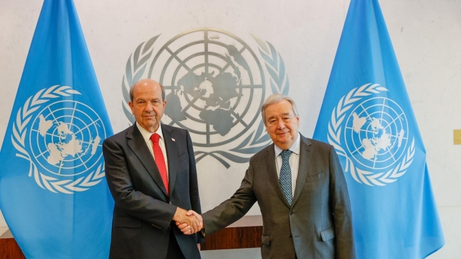 Cumhurbaşkanı Ersin Tatar, BM Genel Sekreteri Antonio Guterres ile görüştü