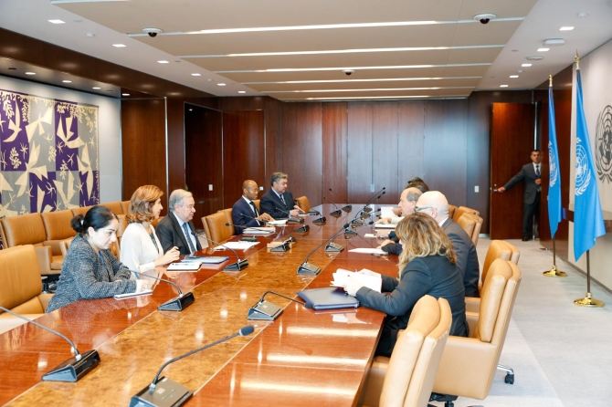 Cumhurbaşkanı Ersin Tatar, BM Genel Sekreteri Antonio Guterres ile görüştü