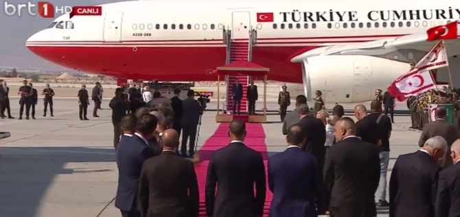 Türkiye Cumhurbaşkanı Erdoğan KKTC’de