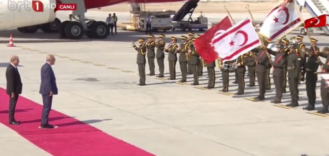 Türkiye Cumhurbaşkanı Erdoğan KKTC’de