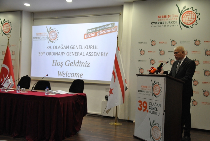 Kıbrıs Türk Sanayi Odası’nın 39’uncu Olağan Genel Kurulu yapıldı